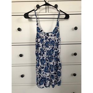 H&M Floral Romper with Pockets